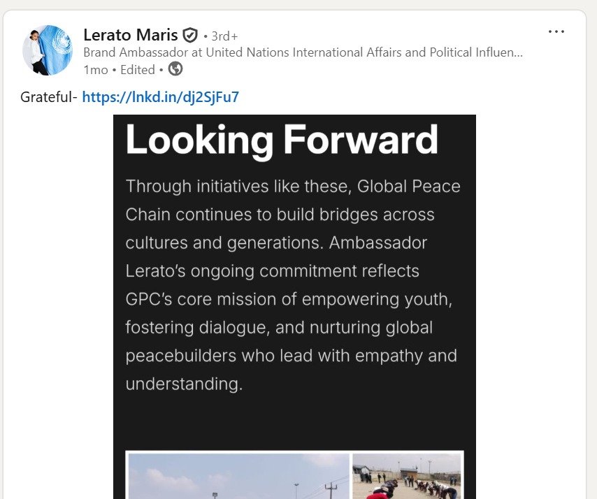 lereto Maris LinkedIn Post