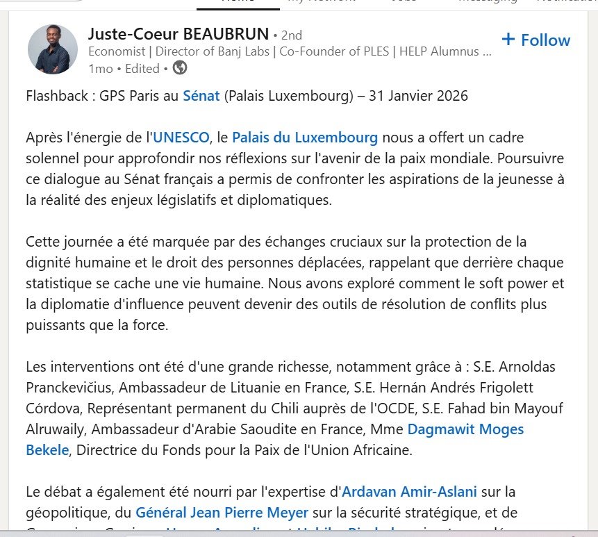  Juste-Coeur BEAUBRUN LinkedIn Post